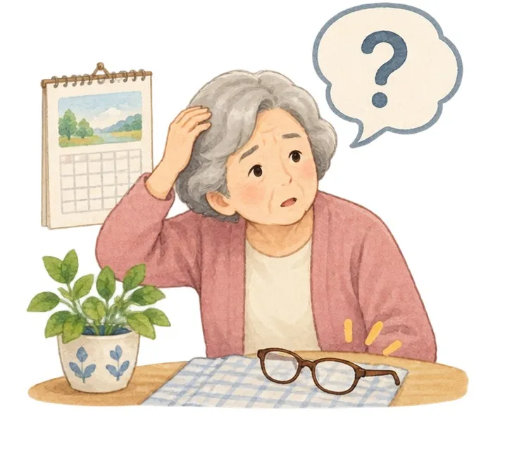 物忘れでこまる女性